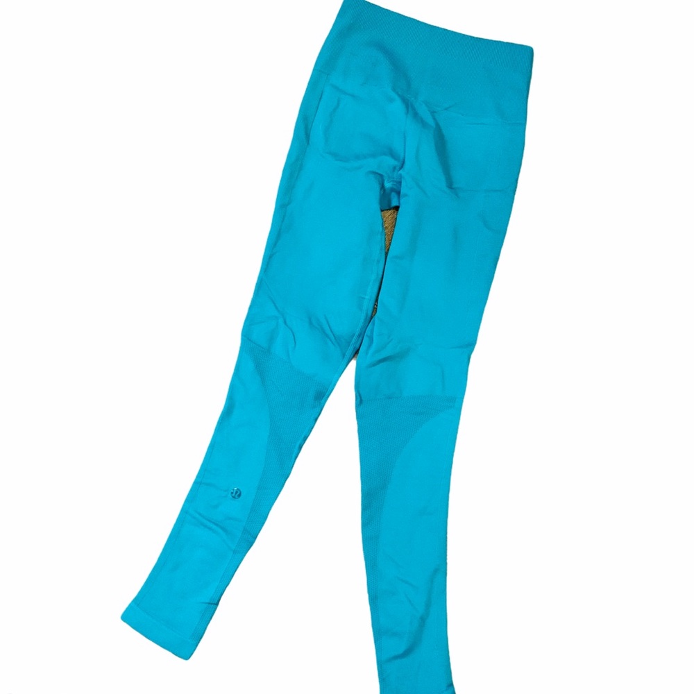 Lululemon Forage Teal Zone In Crop Legging Sz 4